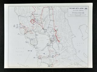 West Point Wwii Map War With Japan Philippines Battle Of Manila Luzon March 1945
