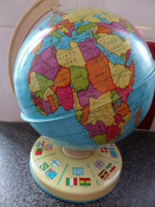 Chad Valley Educational Globe Of The World - 1960s With Its Box