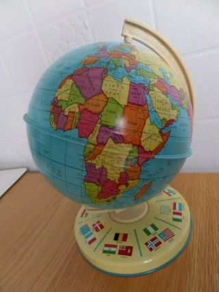 CHAD VALLEY EDUCATIONAL GLOBE OF THE WORLD - 1960s WITH its BOX 2