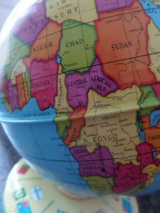 CHAD VALLEY EDUCATIONAL GLOBE OF THE WORLD - 1960s WITH its BOX 3