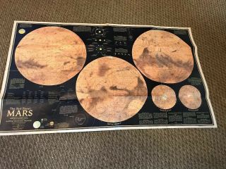 Vintage Rand Mcnally Official Map Of The Moon,  23x38”