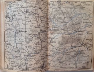 Worksop,  Mansfield,  Great Britain,  1910,  Antique Vintage Map,  Atlas