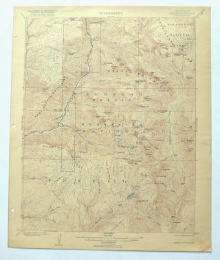 Needle Mountains Colorado Antique Usgs Topo Map 1902 Weminuche Wilderness