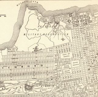 1925 Antique SAN FRANCISCO Map Vintage Map of San Francisco California 6697 4