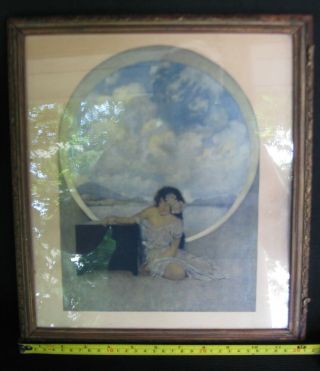 Vintage Rare Print From Maxfield Parrish In Frame