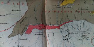1915 Alaska Survey Map Yukon - Tanana Region,  Mineral Deposit,  Telegraph Station 2