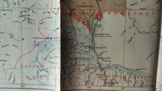 1915 Alaska Survey Map Yukon - Tanana Region,  Mineral Deposit,  Telegraph Station 5
