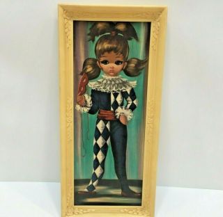 Eden Big Eyes Jester Girl Print Plastic Cream Frames Harlequin Moppet 60 