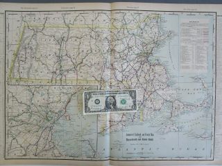Ma Ri 1910 Massachusetts,  Rhode Island Electric Interurban,  Steam Railroad Map
