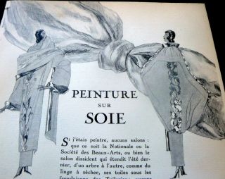 Rare 1920s Art Deco Gazette Bon Ton Three Illustrated Fashion Articles 1923 - 1924