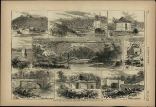 Great Aqueduct District Of Columbia 1864 Antique Harpers Civil War Print