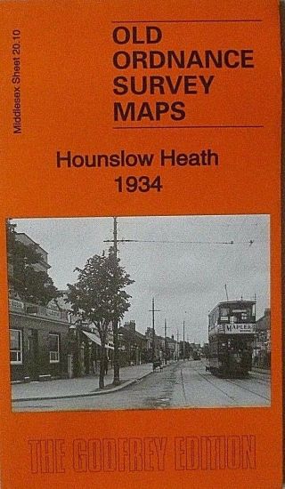 Old Ordnance Survey Maps Hounslow Heath Middlesex 1934 Godfrey Edition