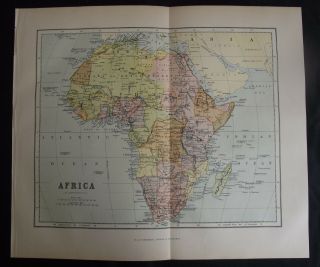 Antique Map: Africa X 2 Double - Sided By J Bartholomew,  1901,  Colour
