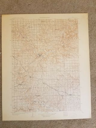 22x29 Vintage 1906 Usgs Topo Map Decorah,  Iowa Postville Spillville Ossian Dover