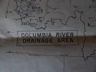 1954 Columbia River Drainage Area Map - Seattle District Corps Of Engineers
