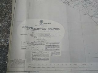Vintage Admiralty Chart 1952 Uk - Southampton Water - Ref 1905