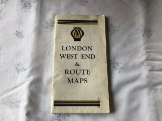 Vintage Aa London West End & Route Maps - Circa 1960’s