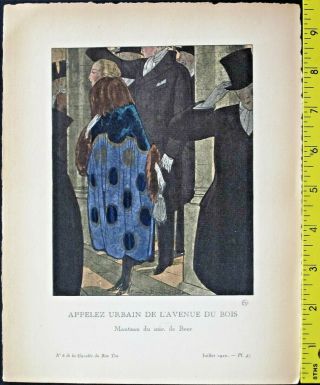 Gazette Du Bon,  Art Deco Pochoir Print,  P.  Brissaud,  Appelez Urbain De L 