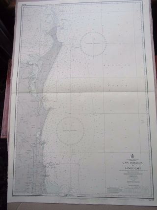 1970 Australia East Coast Queensland - Navigation Sea Map Chart 28 " X 41 " B42