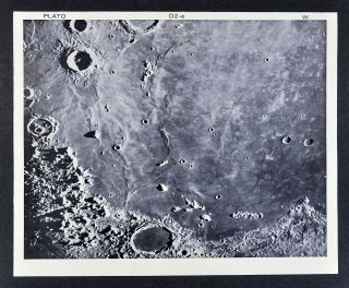 1960 Lunar Atlas Moon Map Photo Map - Plato D2 - A Mount Wilson Observatory Crater