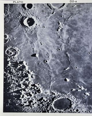 1960 Lunar Atlas Moon Map Photo Map - Plato D2 - a Mount Wilson Observatory Crater 2