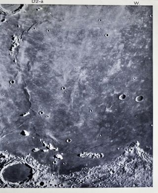 1960 Lunar Atlas Moon Map Photo Map - Plato D2 - a Mount Wilson Observatory Crater 3