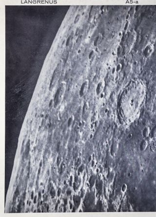 1960 Lunar Atlas Moon Map Photo Map - Langrenus B5 - a Lick Observatory - Craters 2