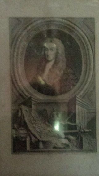 18th Century Framed Engraving Of Charles,  Lord Talbot,  Lord High Chancellor 1740