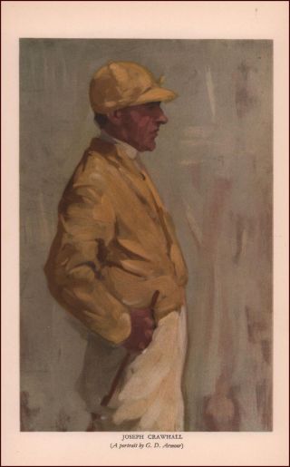 Joseph Crawhall As A Jockey,  By George Denholm Armour,  Vintage Print,  1937