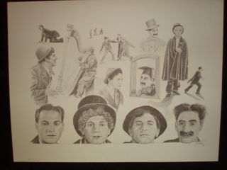 A Marx Brothers Print/litho By Glen Banse From 1975