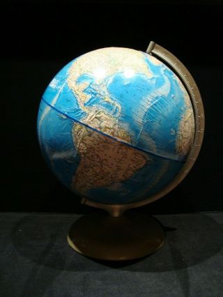 Vintage Mcm 1978 Rand Mcnally 12 " Political Globe Raised Relief Shows Ussr