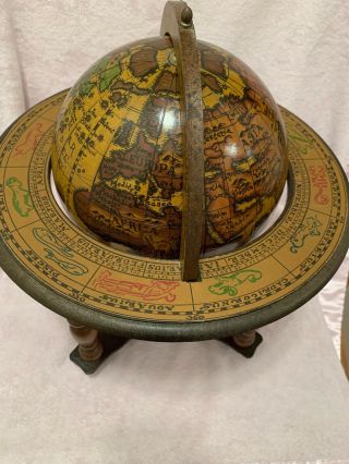 Vintage Zodiac Astrology Desktop Globe Made In Italy Old World Style World Globe 4