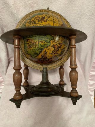 Vintage Zodiac Astrology Desktop Globe Made In Italy Old World Style World Globe 8