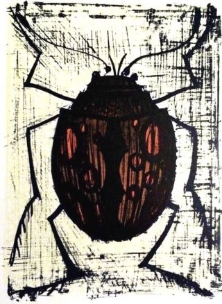 Bernard Buffet,  Lady Bug (coccinelle),  1967 Color Lithograph