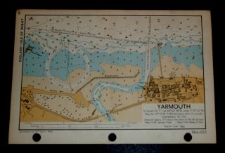 Yarmouth,  Isle Of Wight - Detailed Vintage Ww2 Map 1943