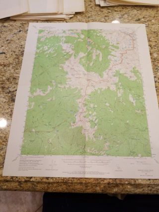 Merced Peak Ca Quad Topo Map 1953 15 Minute Series