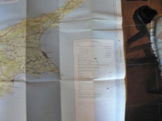 Vintage 1975 Map of Cyprus showing Turkish & Greeks villages before 2nd invasion 5