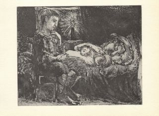 Pablo Picasso - Boy And Sleeping Woman Rare Print Suite Vollard 1956