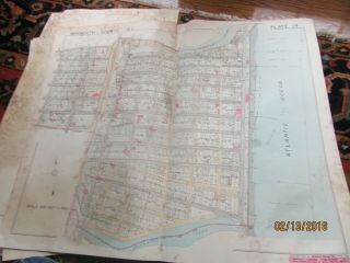 Vintage Nj Land Survey Maps,  Monmouth County,  Bradley Beach