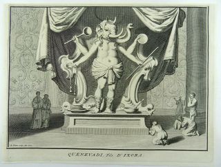Bernard Picart (1673 - 1733) - Hindu Deity Ganesh Chaturthi - 1727