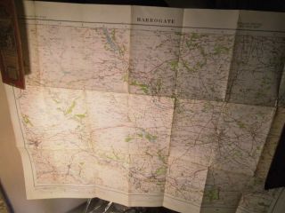 YORKSHIRE:HARROGATE,  WHARFEDALE,  ILKLEY:OLD ORDNANCE MAP 1920 ' S ELLIS MARTIN COVER 2