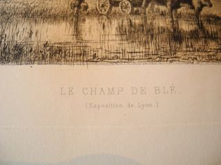Adolphe Appian ETCHING Le Champ de Ble (Jennings 2).  Fine. 5