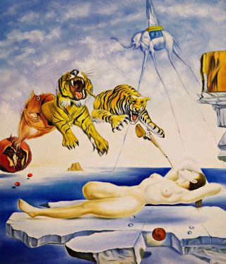Dream Caused By A Bee By Salvador Dali A1,  Quality Canvas Print