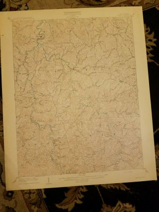 22x29 1909 Usgs Topo Map Wayne,  West Virginia Stonewall Genoa Dunlow Fleming