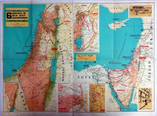 Israel Six Day War Map 1967