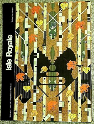 Charley Harper Fine Art Poster Print.  Out Of Print.  Isle Royale