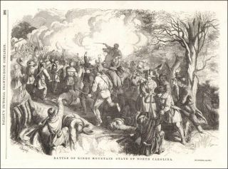 Battle Of Kings Mountain,  South Carolina,  Revolutionary War,  Antique 1857
