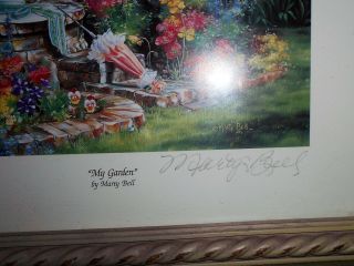 MARTY BELL 1994 ' MY GARDEN ' SIGNED.  NO FRAMED 2
