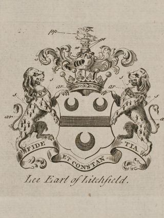 Collins - Crest.  53 - 1768 The Peerage Of England Engraving