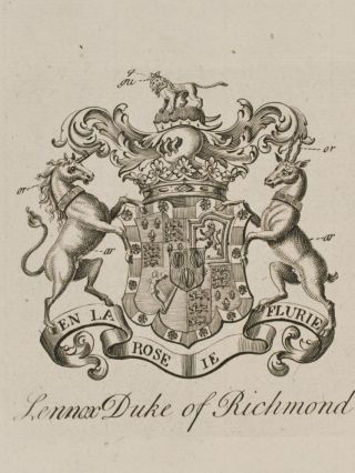 Collins - Crest.  8 - 1768 The Peerage Of England Engraving